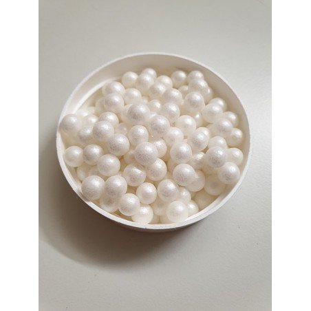 Sprinkles perles blanc 7mm 50gr SANS E171