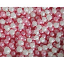 Sprinkles perles mix rose blanc